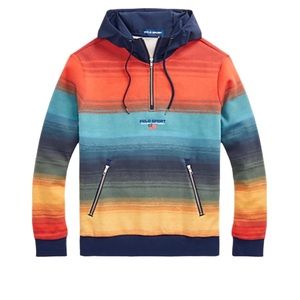 NWT Polo by Ralph Lauren Sport Ombré-Stripe Fleece
Hoodie Men's Large